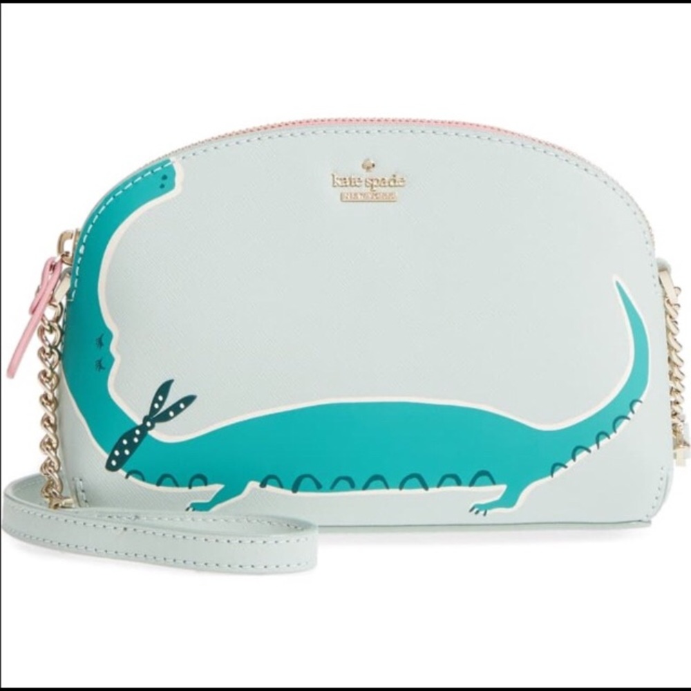 NWT Kate Spade Gator Hilli Swamped Alligator Crossbody Bag